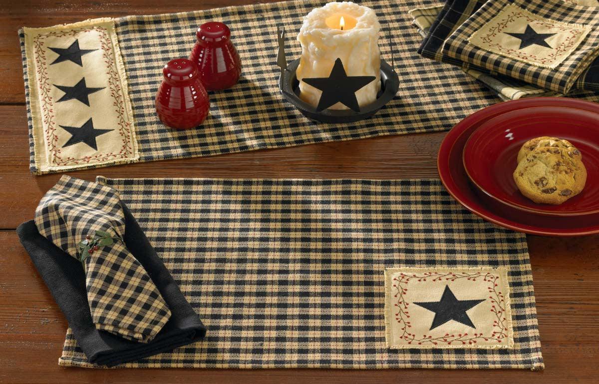 Star Patch Placemats - Set Of 6 Park Designs - The Fox Decor