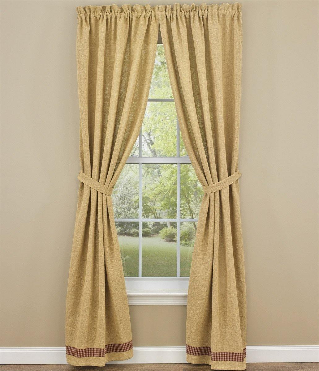 Primitive Burlap & Check Panels - Red 72x63 Park Designs - The Fox Decor