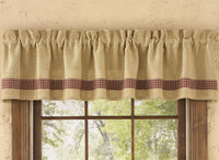 Thumbnail for Burlap Check Valance Wine Park Designs - The Fox Decor