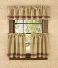 Thumbnail for Burlap Check Valance Wine Park Designs - The Fox Decor