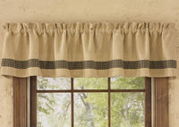 Thumbnail for Primitive Burlap & Check Valance - Black Park Designs - The Fox Decor