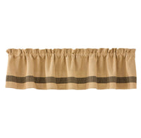 Thumbnail for Primitive Burlap & Check Valance - Black Park Designs - The Fox Decor