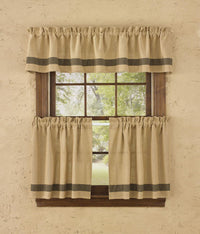Thumbnail for Primitive Burlap & Check Valance - Black Park Designs - The Fox Decor