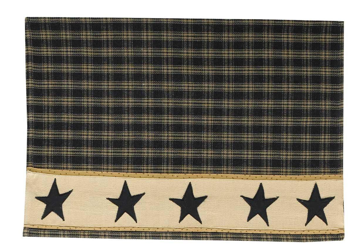 Sturbridge Black Star Placemats - Set Of 6 Park Designs