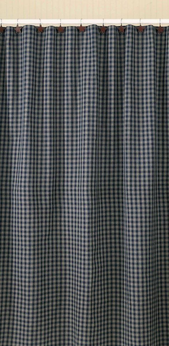 Sturbridge Navy Shower Curtain 72" X 72" Park Designs - The Fox Decor