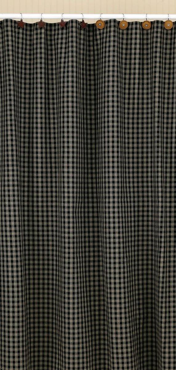 Sturbridge Shower Curtain Black - 72" x 72" Park Designs - The Fox Decor