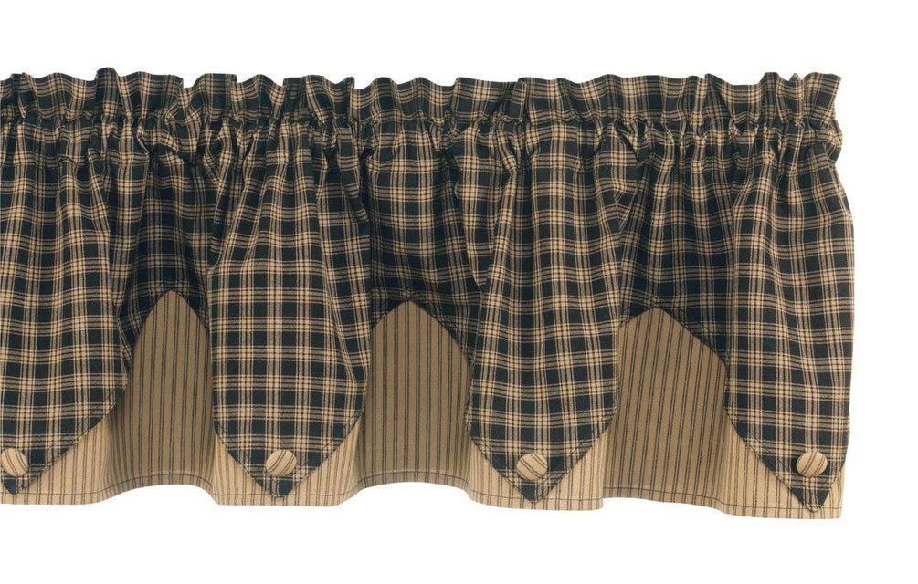 Sturbridge Black Valance - Point Park Designs - The Fox Decor