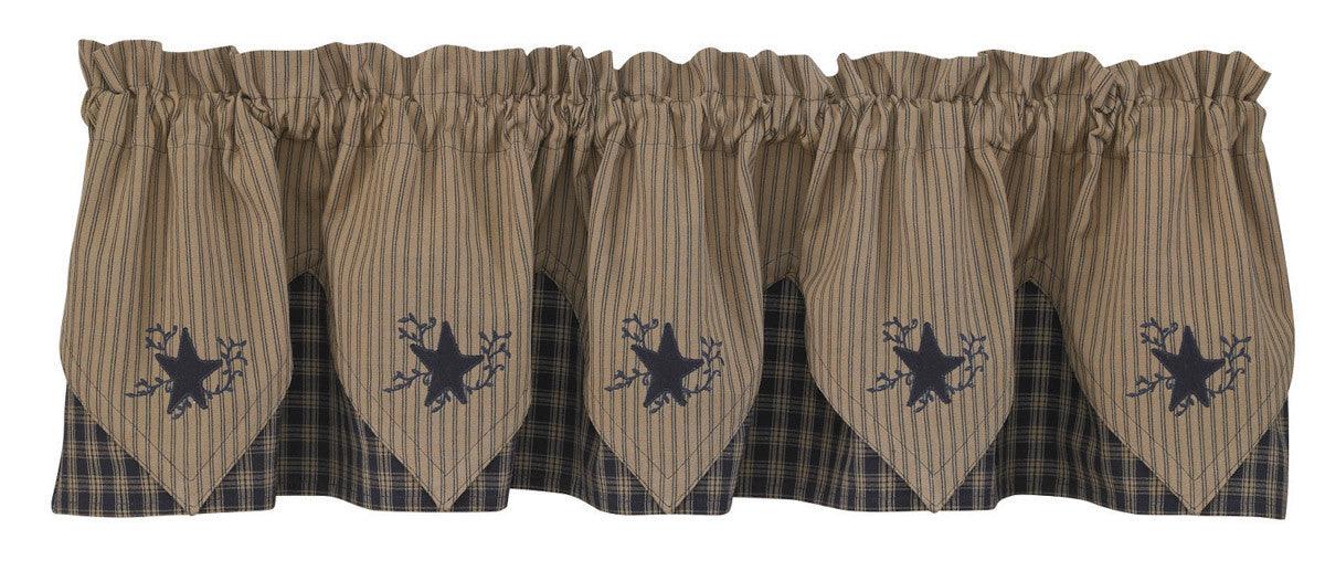 Sturbridge Navy Star Valance - Point Park Designs - The Fox Decor