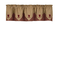 Thumbnail for Sturbridge Wine Heart Valance - Point Park Designs - The Fox Decor