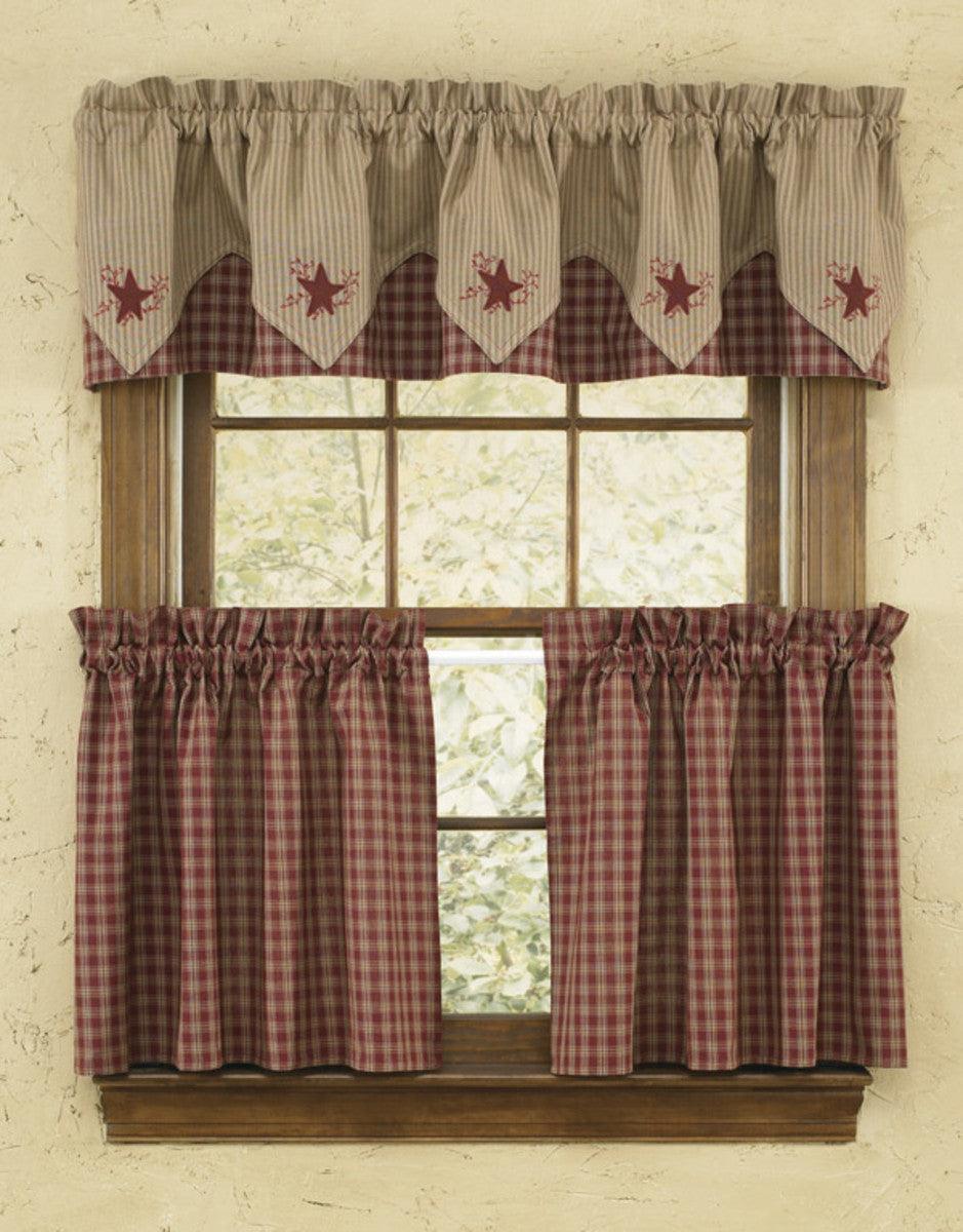 Sturbridge Wine Star Valance - Point Wine Park Designs