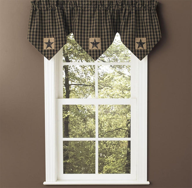 Sturbridge Patch Valance - Triple Point Black Park Designs - The Fox Decor
