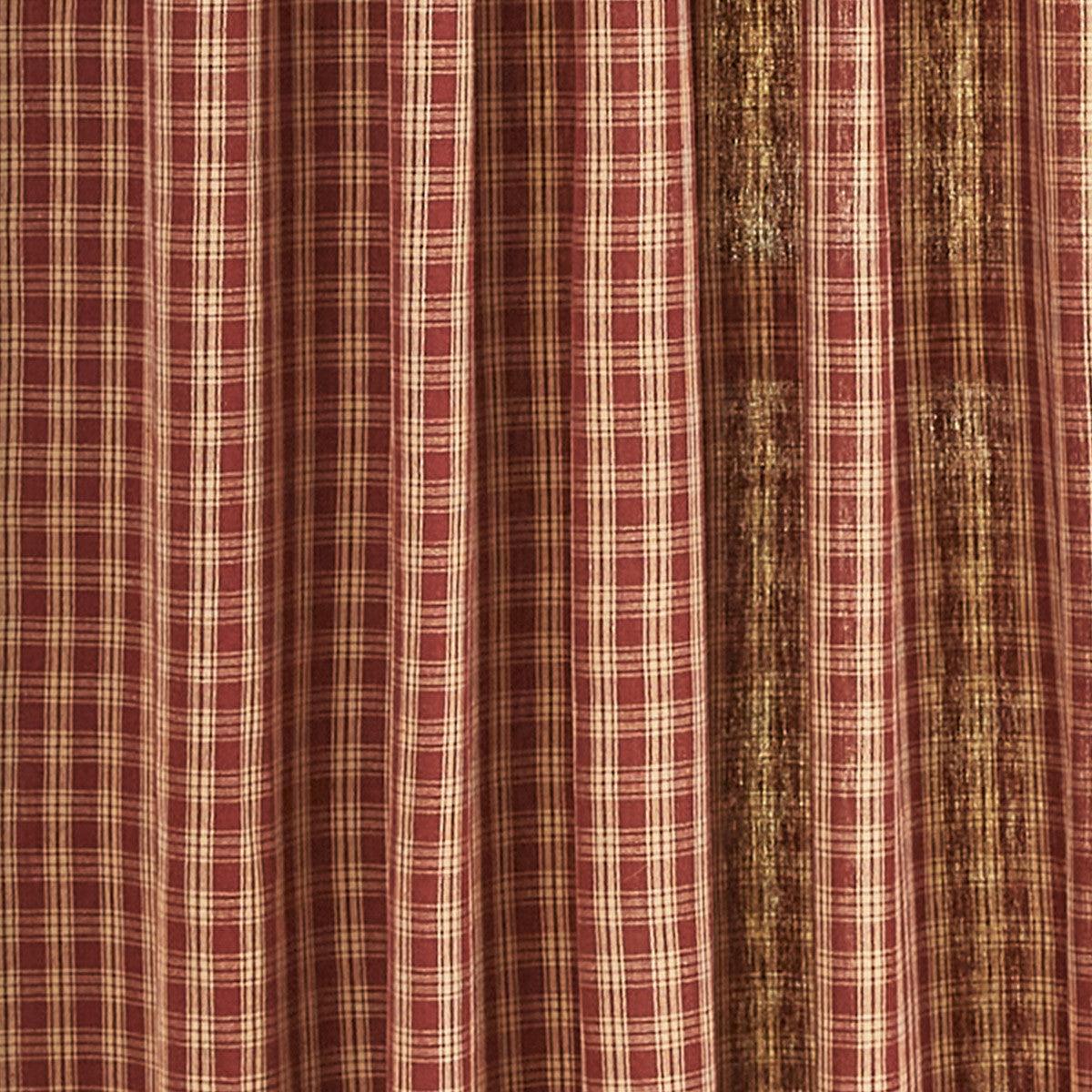 Sturbridge Plaid Ruffle Single Panel - Wine 56x84 Park Designs - The Fox Decor