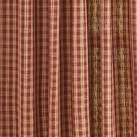 Sturbridge Plaid Ruffle Single Panel - Wine 56x84 Park Designs - The Fox Decor