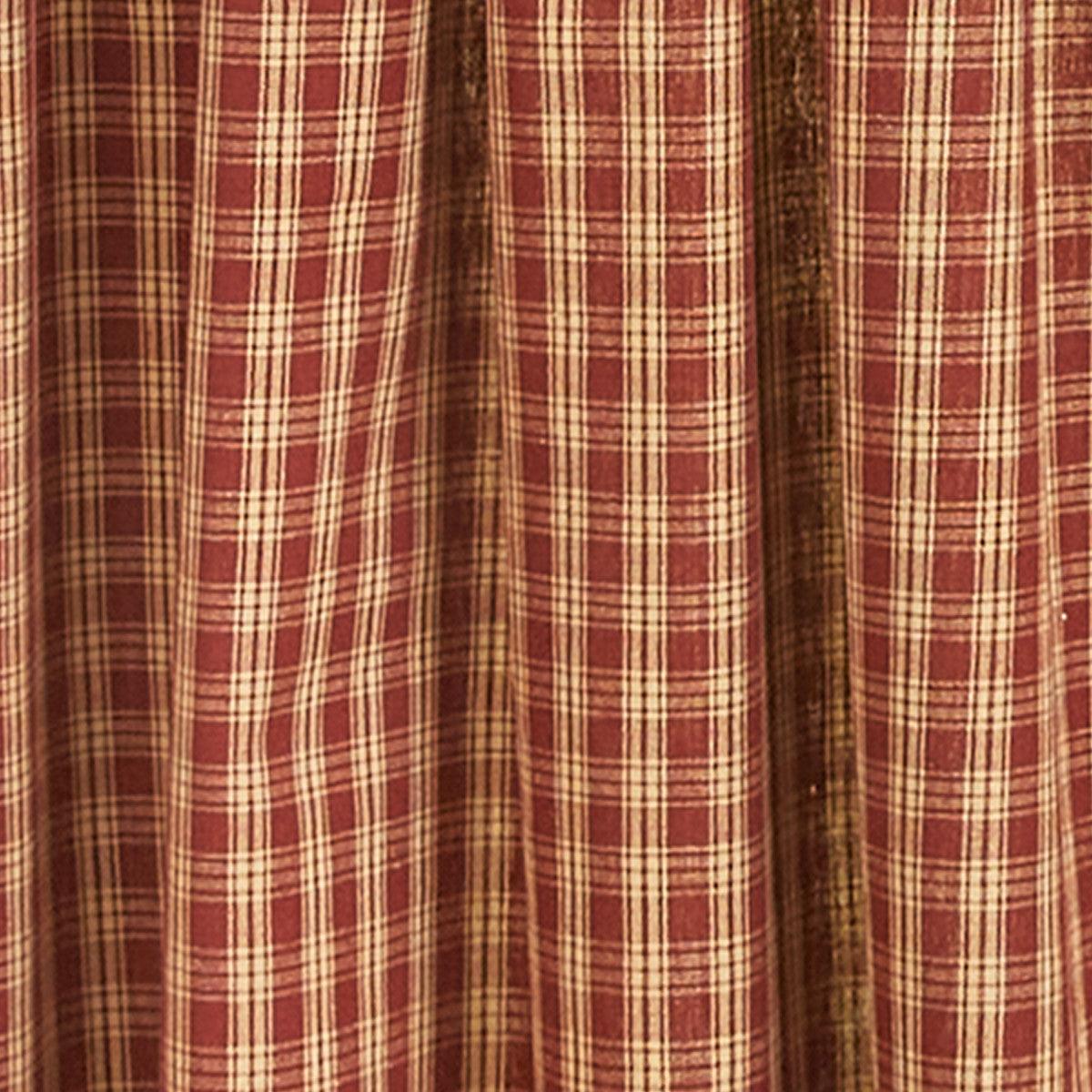 Sturbridge Plaid Ruffle Tiers - Wine 72x36 Park Designs - The Fox Decor