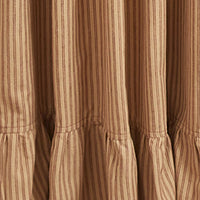 Thumbnail for Sturbridge Ticking Ruffle Single Panel - Wine 56x84 Park Designs - The Fox Decor