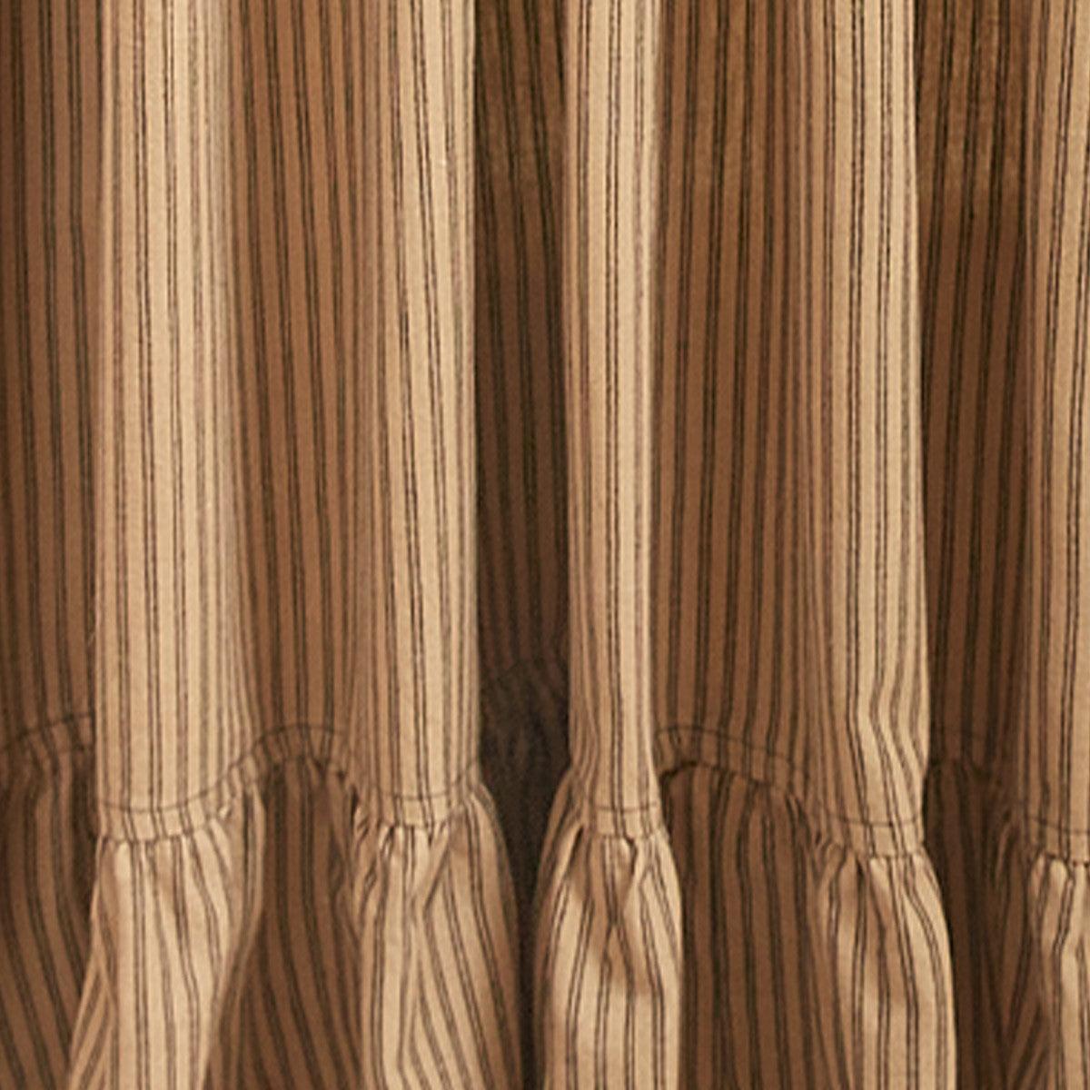 Sturbridge Ticking Ruffle Single Panel - Black 56x84 Park Designs - The Fox Decor