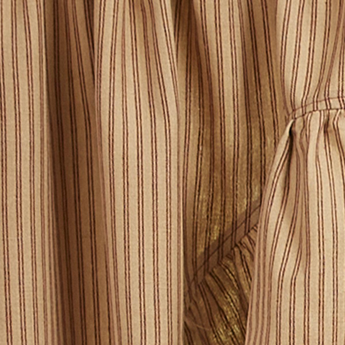 Sturbridge Ticking Ruffle Swags - Wine 72x36 Park Designs - The Fox Decor