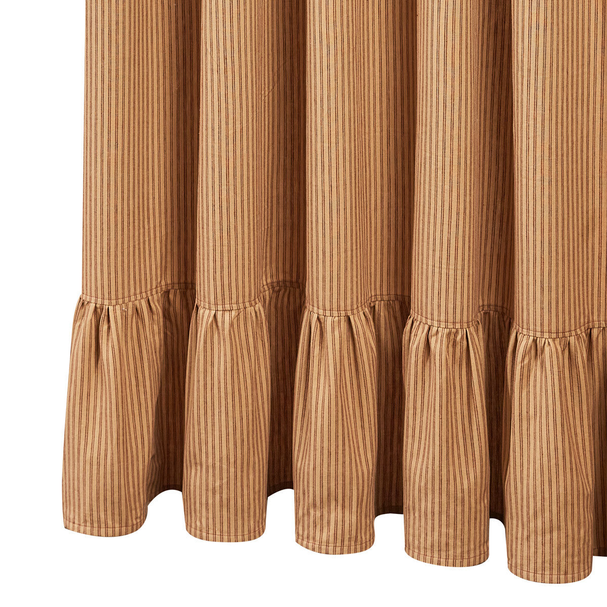 Sturbridge Ticking Ruffle Shower Curtain - Black 72