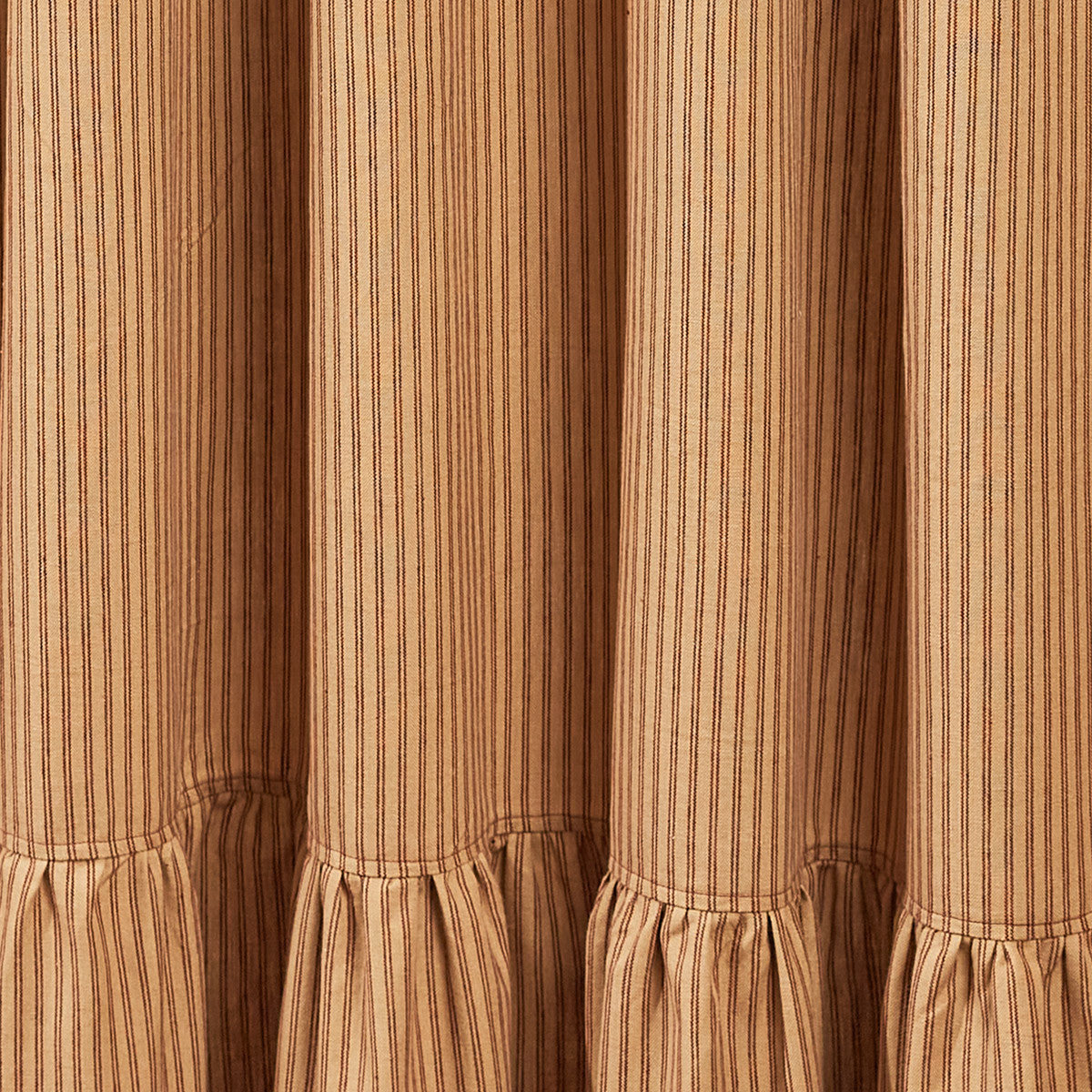 Sturbridge Ticking Ruffle Shower Curtain - Wine 72