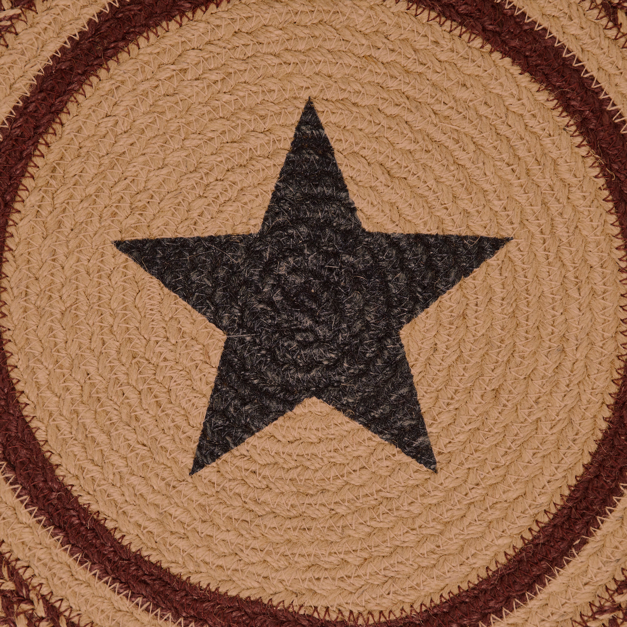 Potomac Jute Braided Trivet Stencil Star 15" VHC Brands - The Fox Decor