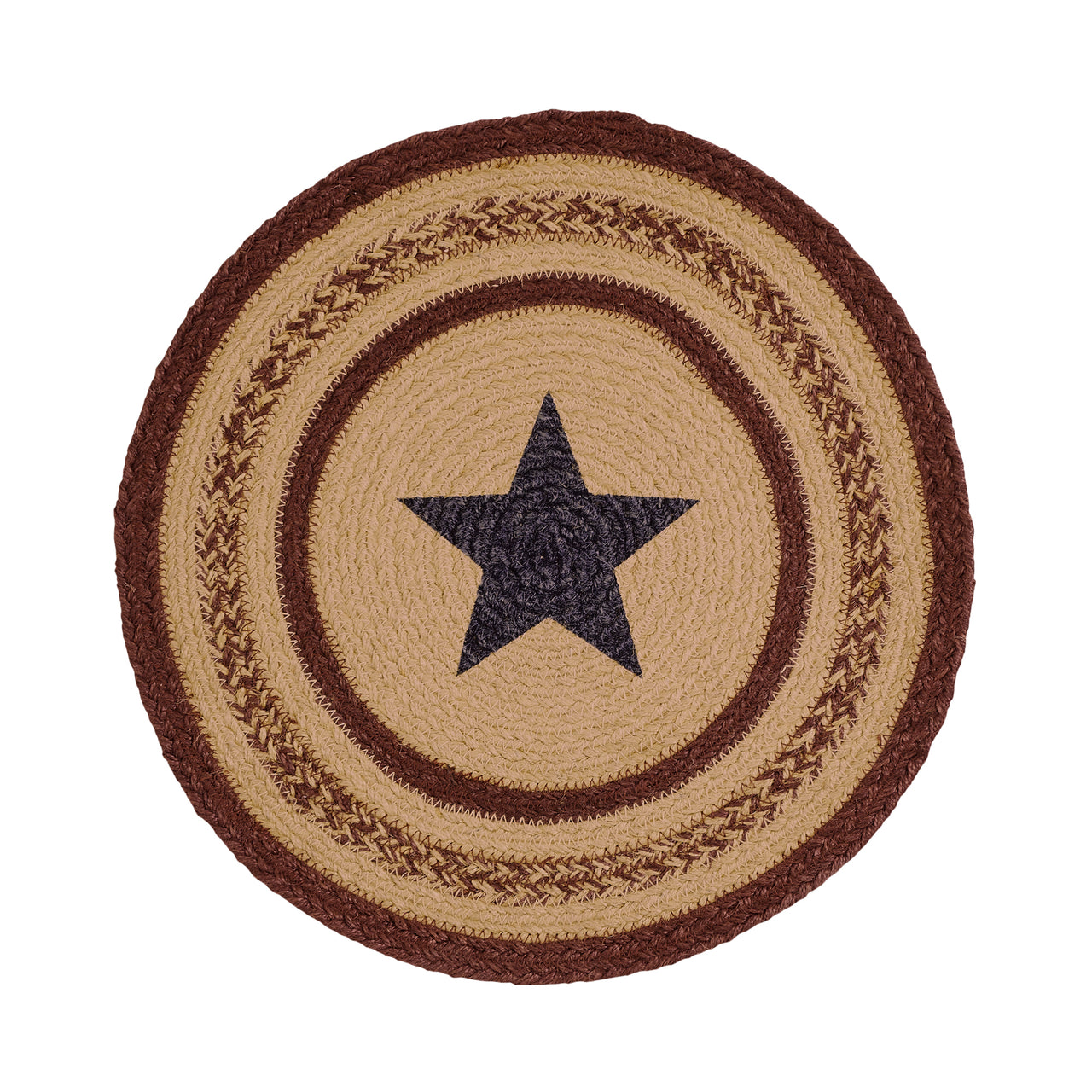 Potomac Jute Braided Trivet Stencil Star 15" VHC Brands - The Fox Decor