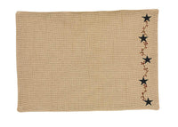 Primitive Burlap Star Placemats - Set Of 6 Park Designs - The Fox Decor