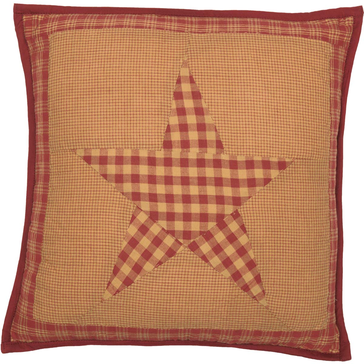 Ninepatch Star Quilted Pillow 16x16 VHC Brands
