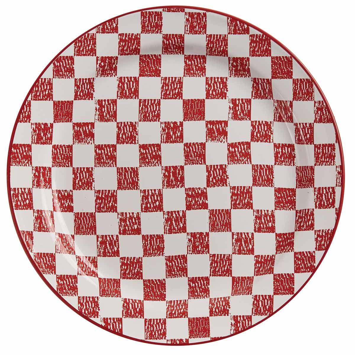 Chicken Coop Dinner Plate - Check Set of 4 Park Designs - The Fox Decor