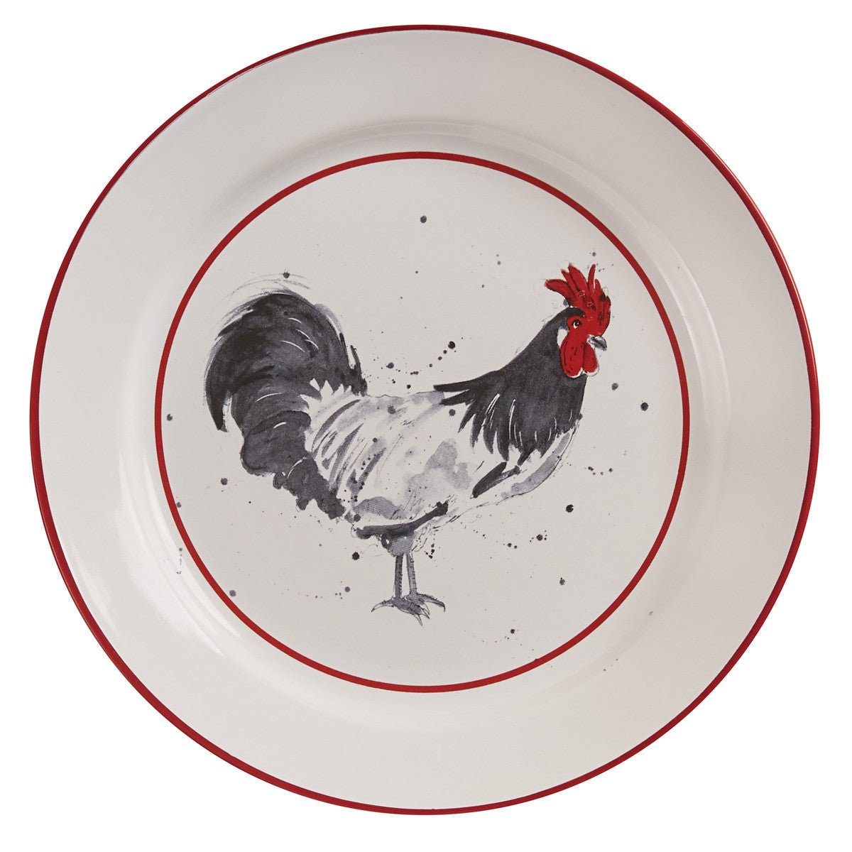Chicken Coop Salad Plate - Rooster Set of 4 Park Designs