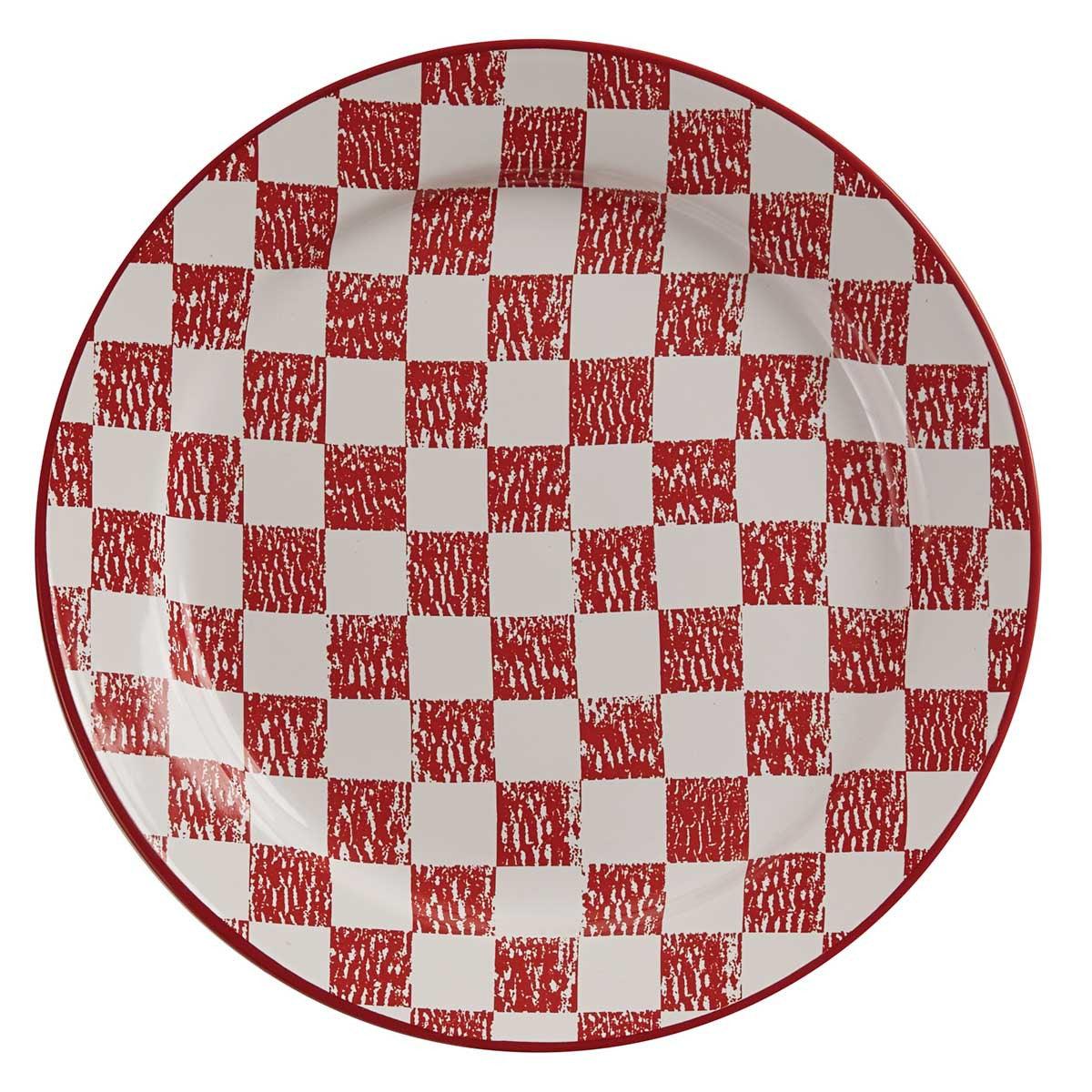 Chicken Coop Salad Plates - Check Set of 4 Park Designs - The Fox Decor