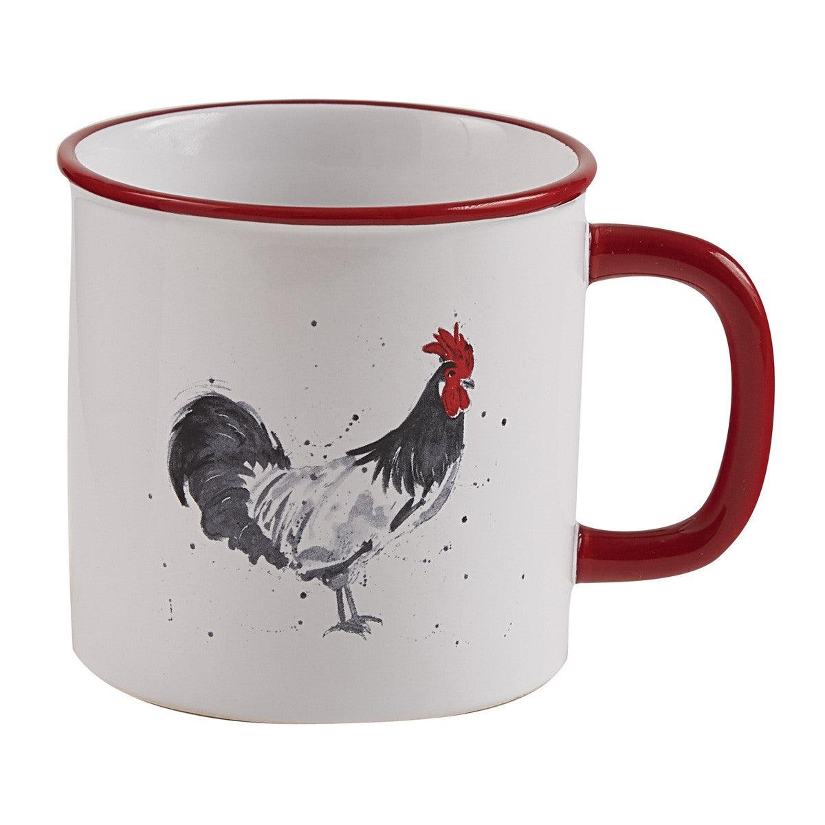 Chicken Coop Mugs - Rooster Set of 4 Park Designs - The Fox Decor