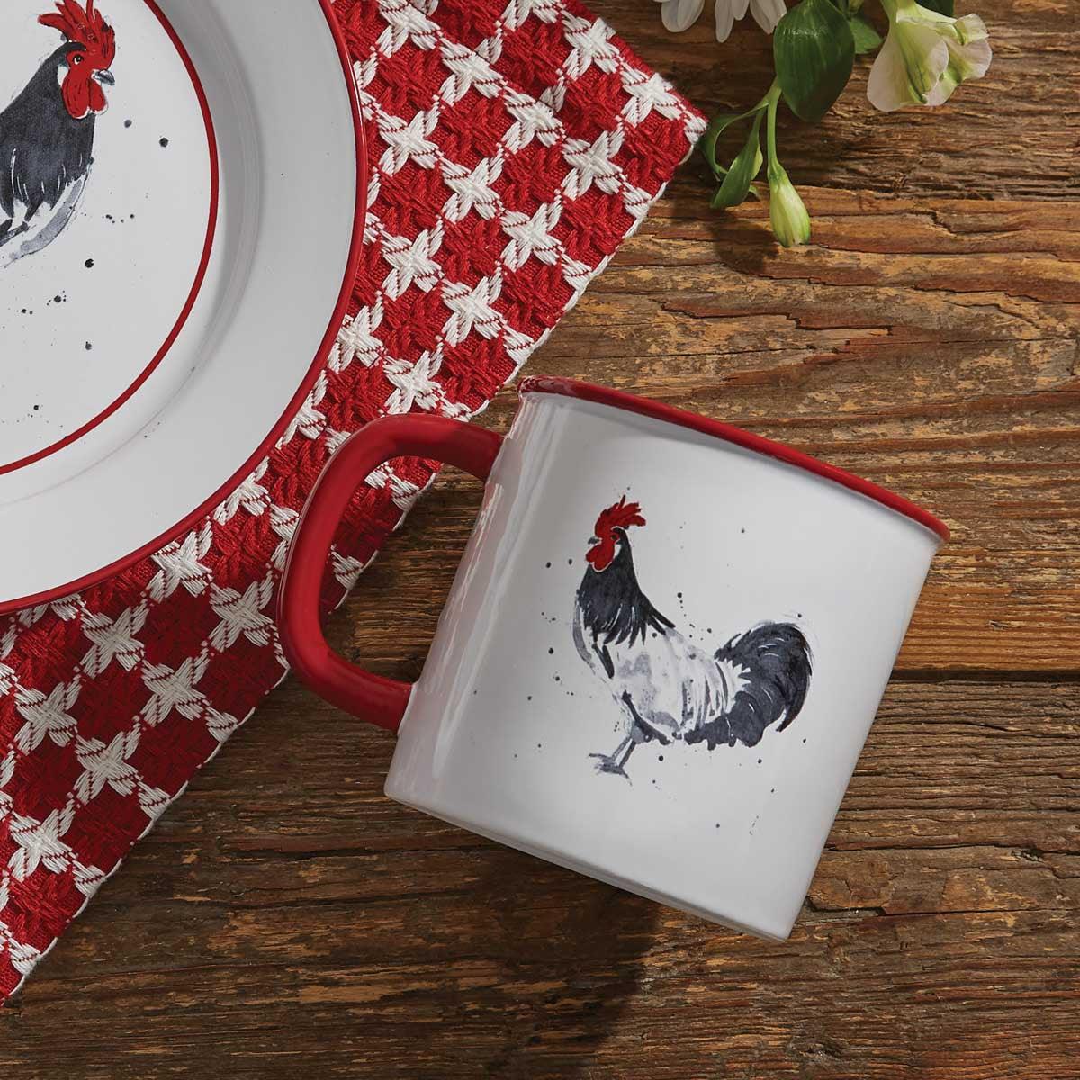 Chicken Coop Mugs - Rooster Set of 4 Park Designs - The Fox Decor