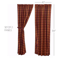 Thumbnail for Heritage Farms Primitive Check Curtain Set of 2 84x40 VHC Brands - The Fox Decor