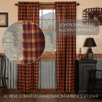 Thumbnail for Heritage Farms Primitive Check Curtain Set of 2 84x40 VHC Brands