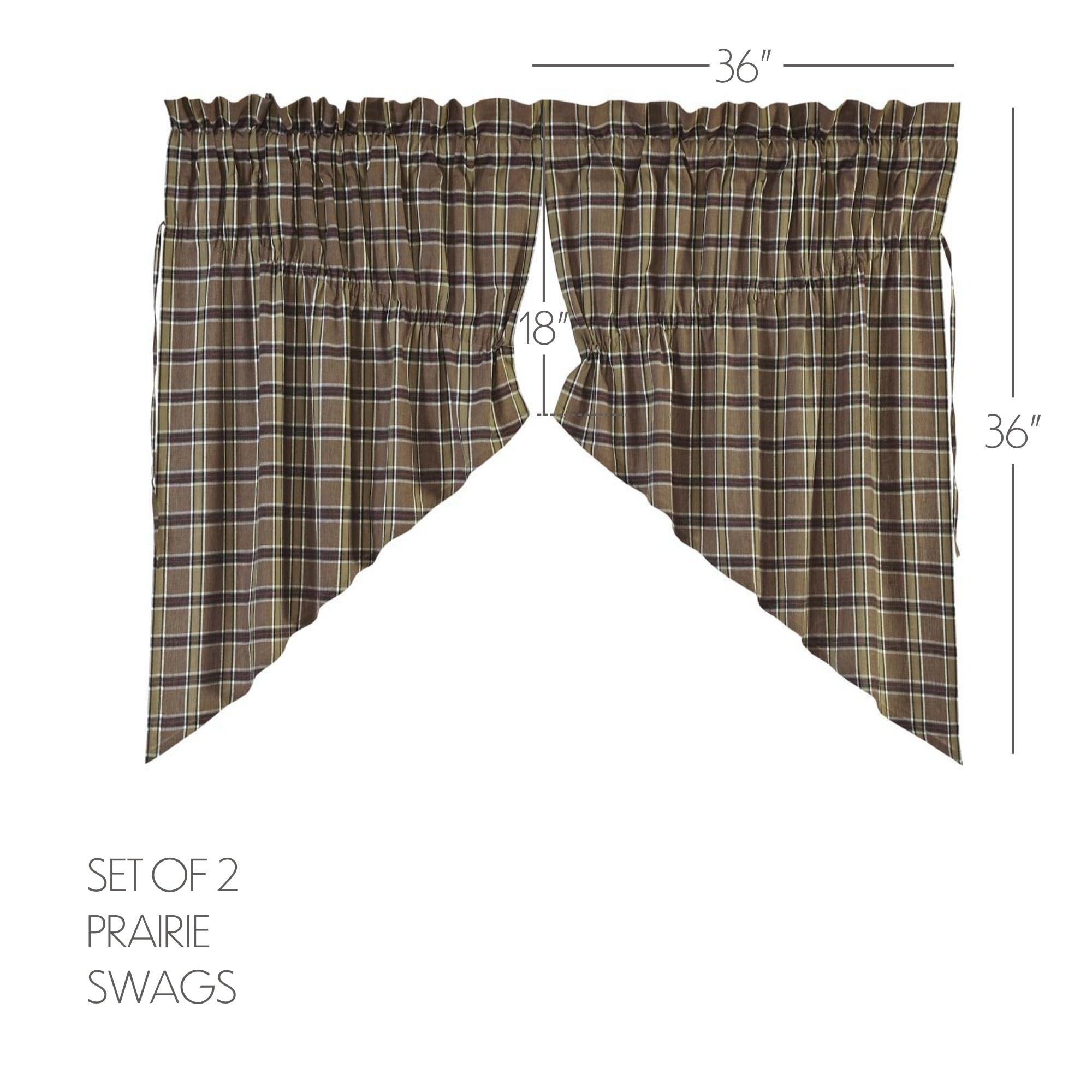 Wyatt Prairie Swag Curtain Set of 2 - The Fox Decor