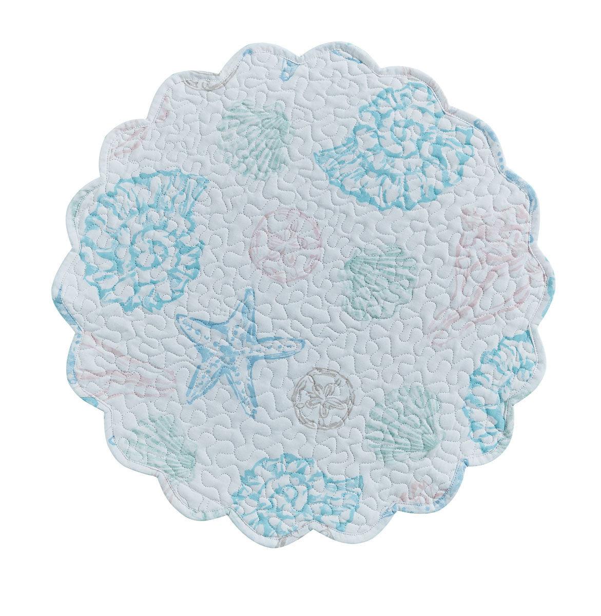 Beachcomber Quilted Round Placemat - Set Of 6 Park Designs - The Fox Decor