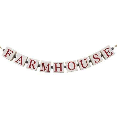 *Beaded Wooden Blocks, Farmhouse - The Fox Decor