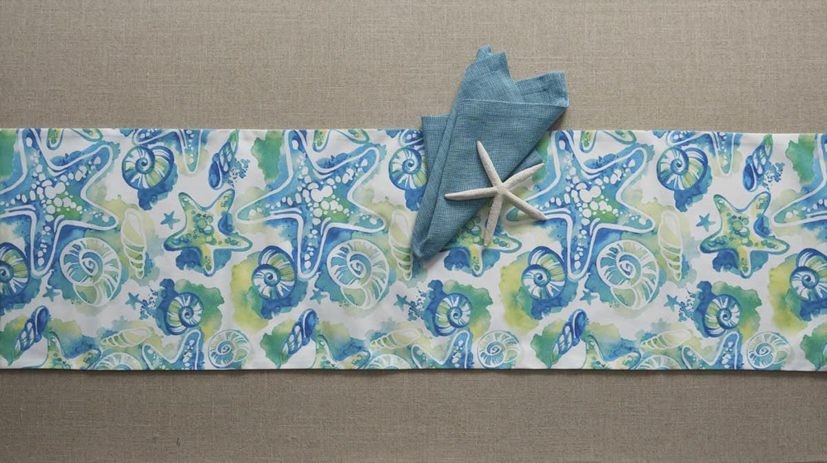 Sealife Print Table Runner - 72"L Park Designs - The Fox Decor
