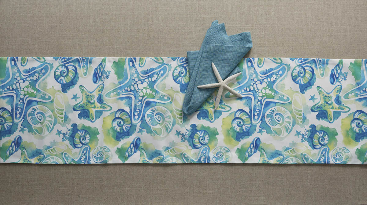 Sealife Print Table Runner - 72"L Park Designs