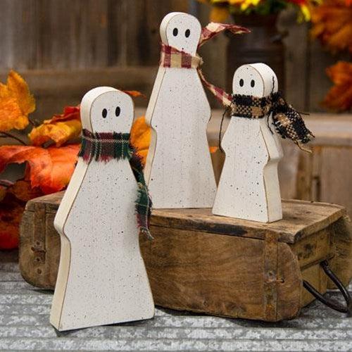 3/Set, Reversible Ghost & Snowman Chunky Sitters - The Fox Decor