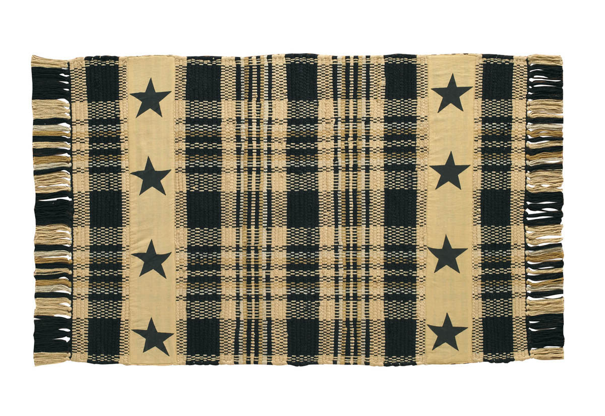 Millbury Rag Rug with Applied Border 24"x42" - The Fox Decor