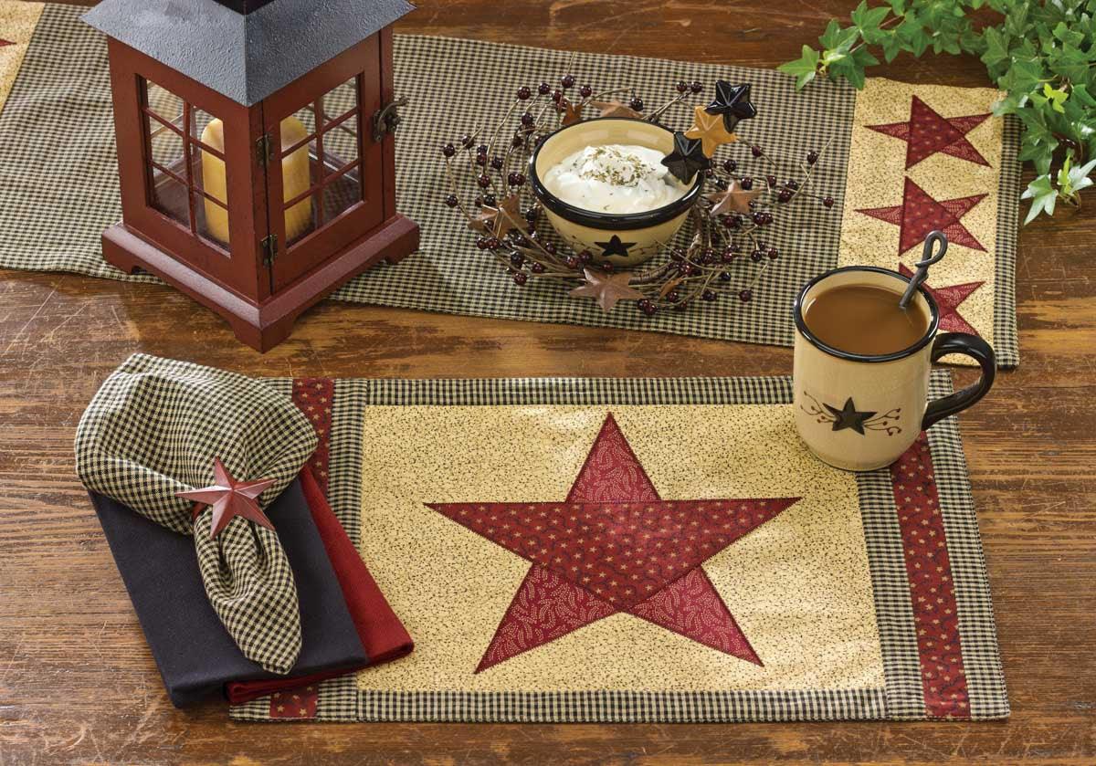 Country Star Placemats - Set Of 6 Park Designs - The Fox Decor