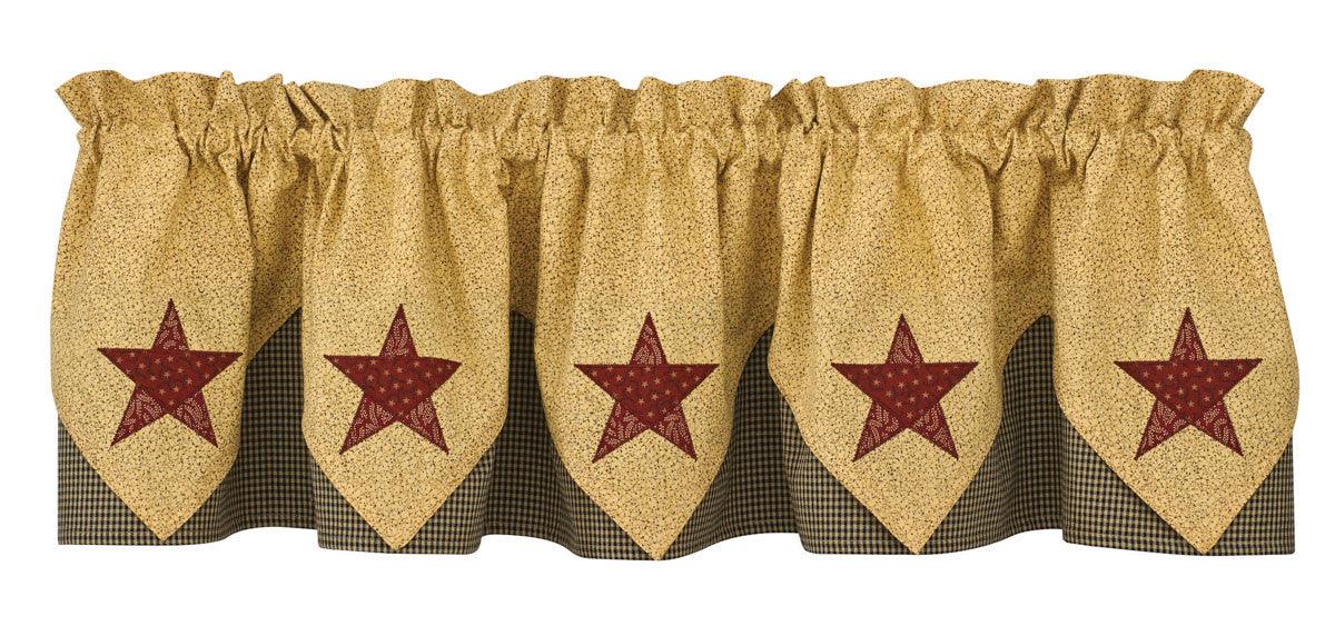 Country Star Valance - Point Park Designs - The Fox Decor