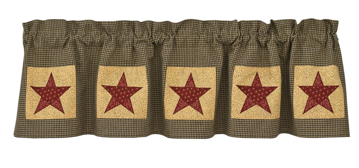 Country Star Patch Valance Park designs - The Fox Decor