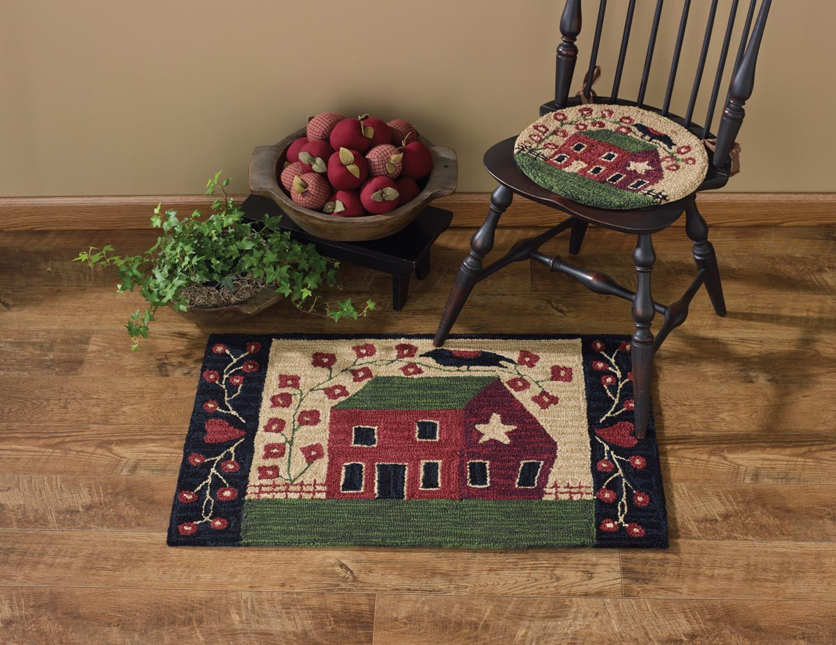 Red House Hooked Rug - 24" x 36" Park Designs