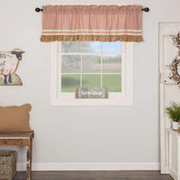 Thumbnail for Kendra Stripe Red Valance Curtain 19x60 - The Fox Decor