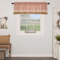 Thumbnail for Kendra Stripe Red Valance 19x72