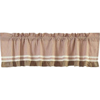 Thumbnail for Kendra Stripe Red Valance Curtain 19x90 - The Fox Decor