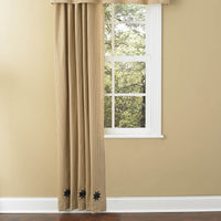 Carngtn Lined Ticking Single Panel Curtain 56