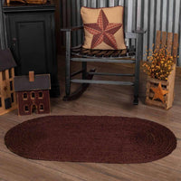 Burgundy Jute Braided Rug 27